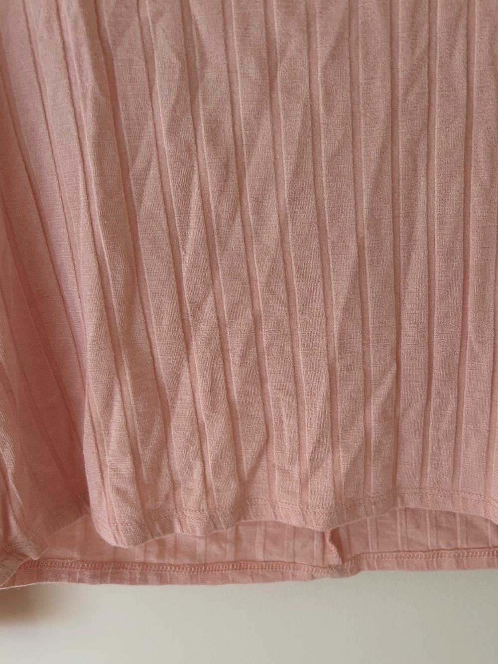 Intimately Blush Pink Ribbed Knit Top with Ruffle Neckline - Picture 5 of 10